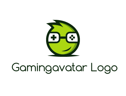 smirking monster character with game controller eyes