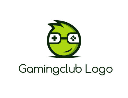 smirking monster character with game controller eyes