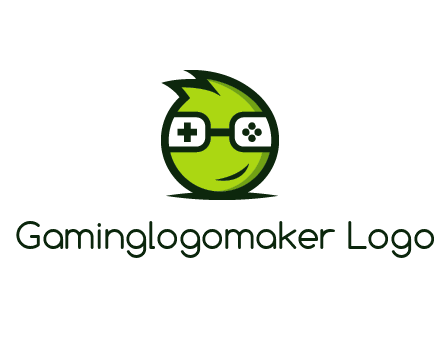 smirking monster character with game controller eyes