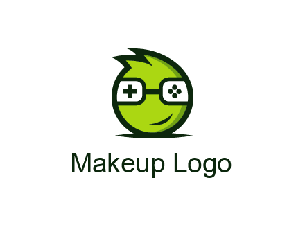 smirking monster character with game controller eyes