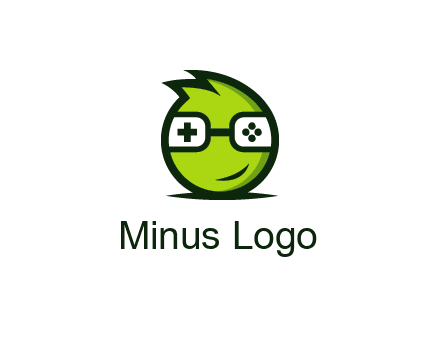 smirking monster character with game controller eyes
