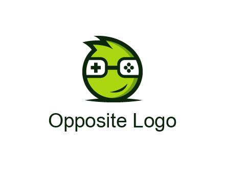 smirking monster character with game controller eyes