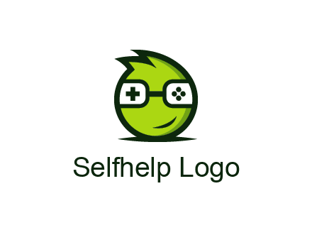 smirking monster character with game controller eyes