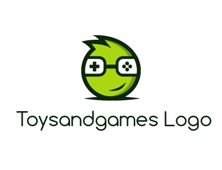 smirking monster character with game controller eyes