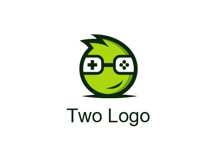 smirking monster character with game controller eyes