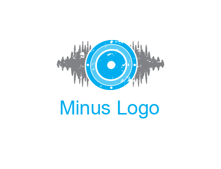 sound waves behind speaker logo