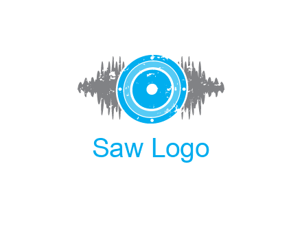 sound waves behind speaker logo