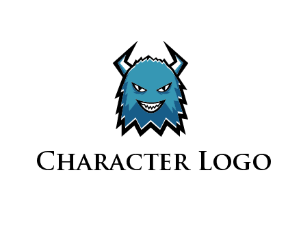 logo with a horned monster character