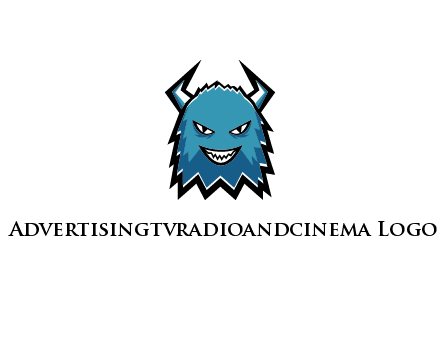 logo with a horned monster character