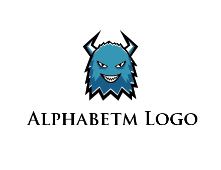 logo with a horned monster character