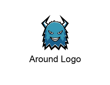logo with a horned monster character