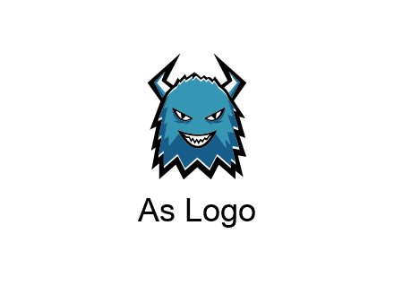 logo with a horned monster character
