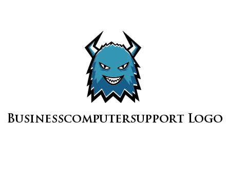 logo with a horned monster character
