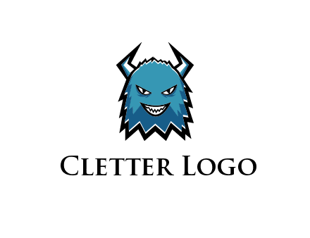 logo with a horned monster character