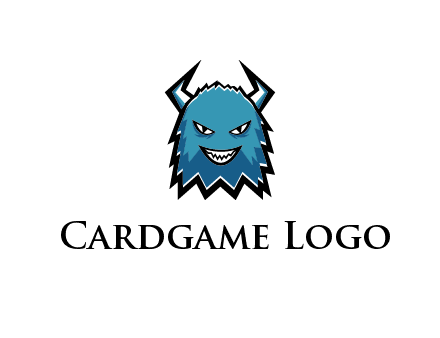 logo with a horned monster character