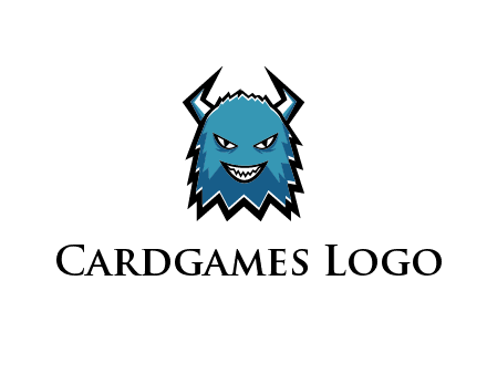 logo with a horned monster character