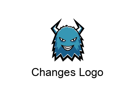 logo with a horned monster character