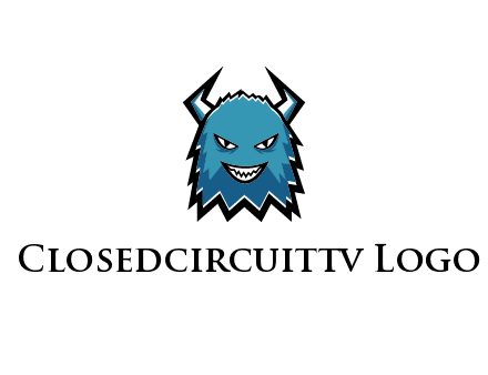 logo with a horned monster character