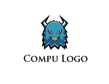 logo with a horned monster character