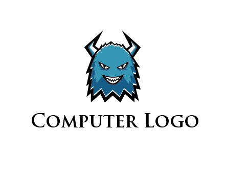 logo with a horned monster character