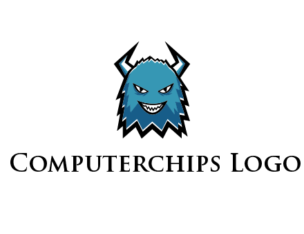 logo with a horned monster character
