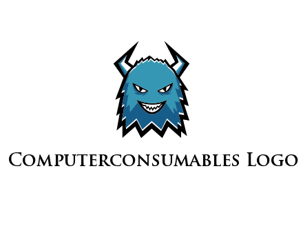 logo with a horned monster character