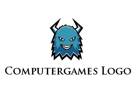 logo with a horned monster character