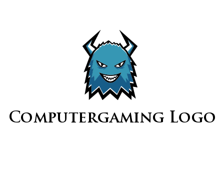 logo with a horned monster character