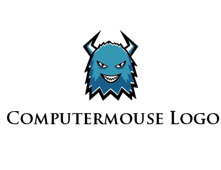 logo with a horned monster character