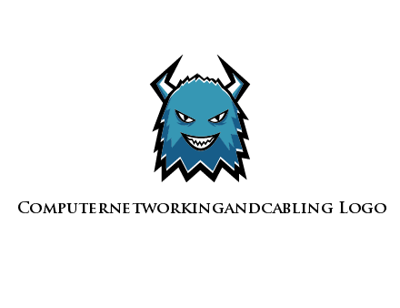 logo with a horned monster character