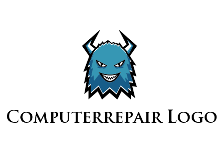 logo with a horned monster character