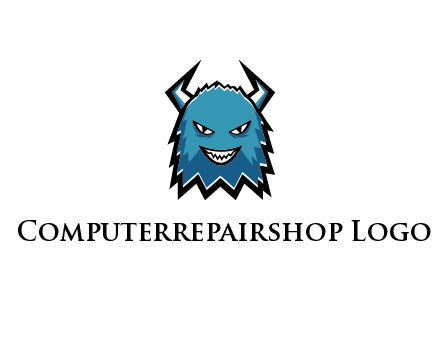logo with a horned monster character