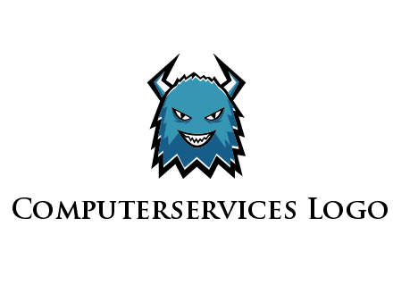 logo with a horned monster character