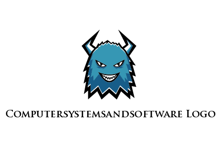 logo with a horned monster character