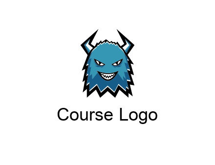 logo with a horned monster character