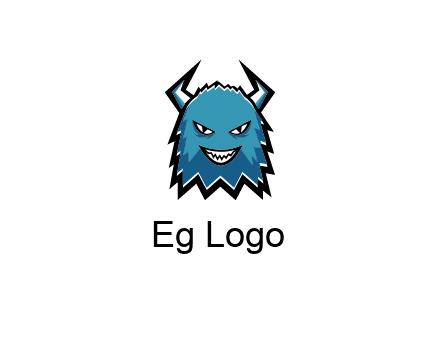 logo with a horned monster character