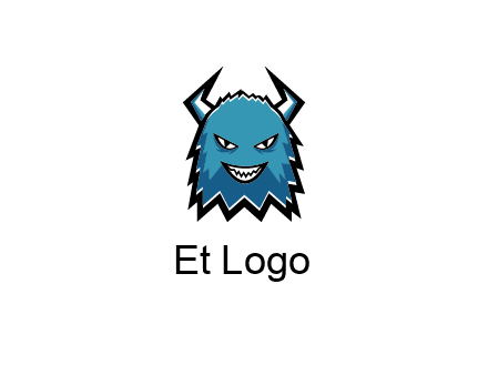 logo with a horned monster character