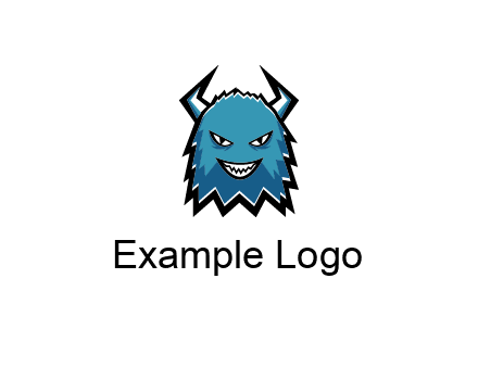 logo with a horned monster character