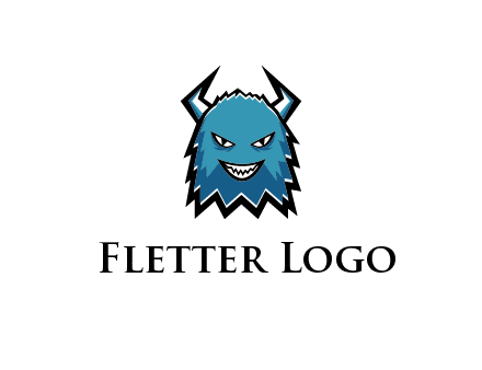 logo with a horned monster character