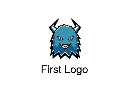 logo with a horned monster character