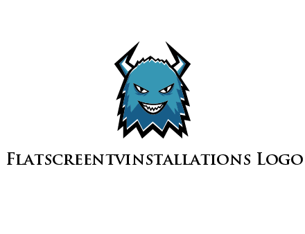 logo with a horned monster character