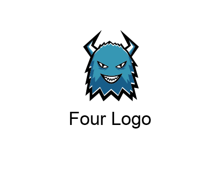 logo with a horned monster character