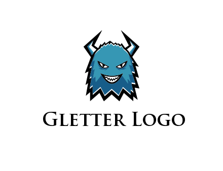 logo with a horned monster character