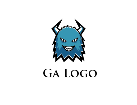 logo with a horned monster character