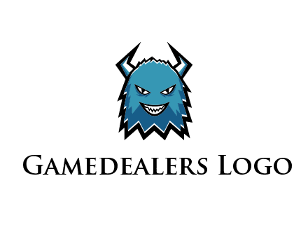 logo with a horned monster character