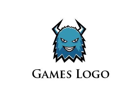 logo with a horned monster character