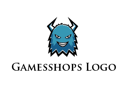 logo with a horned monster character