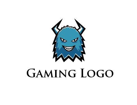 logo with a horned monster character