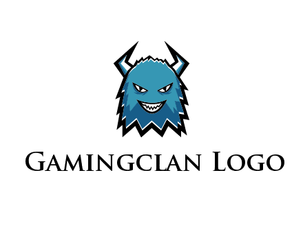 logo with a horned monster character