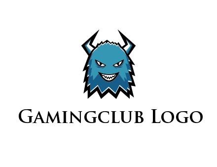 logo with a horned monster character